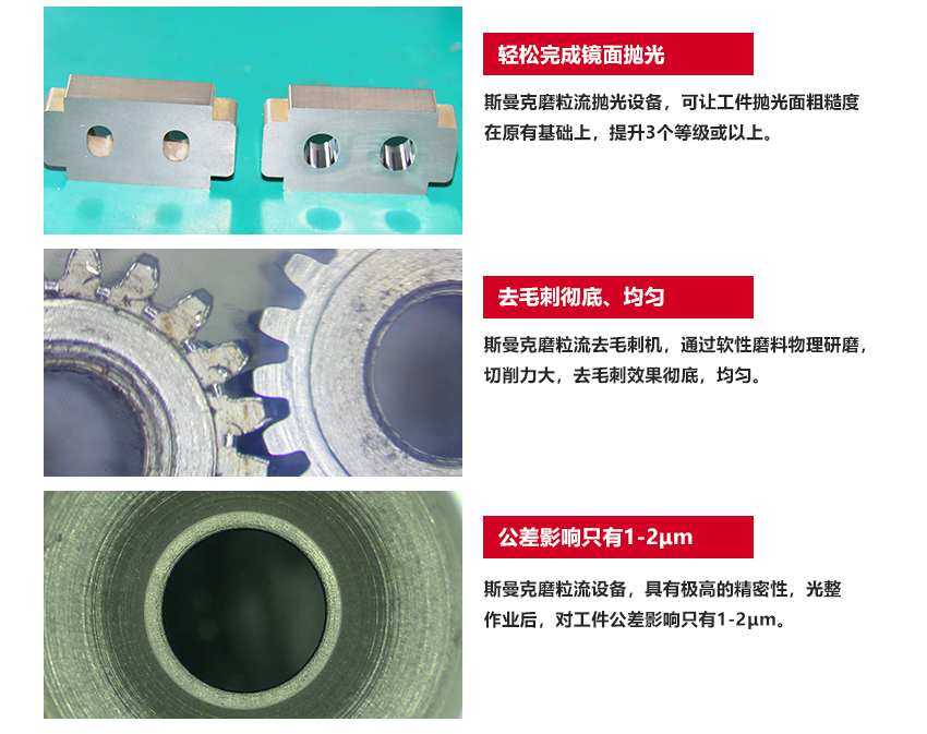 蘇州斯曼克磨粒流設(shè)備公司是專業(yè)生產(chǎn)<a href='http://fpqvrmfi.cn' target='_blank'><u>流體拋光機(jī)</u></a>設(shè)備廠家,主要拋光機(jī)器型號有:<a href='http://fpqvrmfi.cn' target='_blank'><u>流體拋光機(jī)</u></a>,<a href='http://fpqvrmfi.cn' target='_blank'><u>微孔拋光機(jī)</u></a>,磨粒流拋光機(jī),自動拋光機(jī)廣泛應(yīng)用于擠型模具拋光,鎢鋼模具,精沖模具拋光,噴絲板,管件<a href='http://fpqvrmfi.cn' target='_blank'><u>內(nèi)孔拋光</u></a>,渦輪殼內(nèi)腔,熱流道拋光,沖頭,細(xì)長管內(nèi)壁拋光.